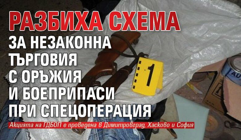 Разбиха схема за незаконна търговия с оръжия и боеприпаси при спецоперация