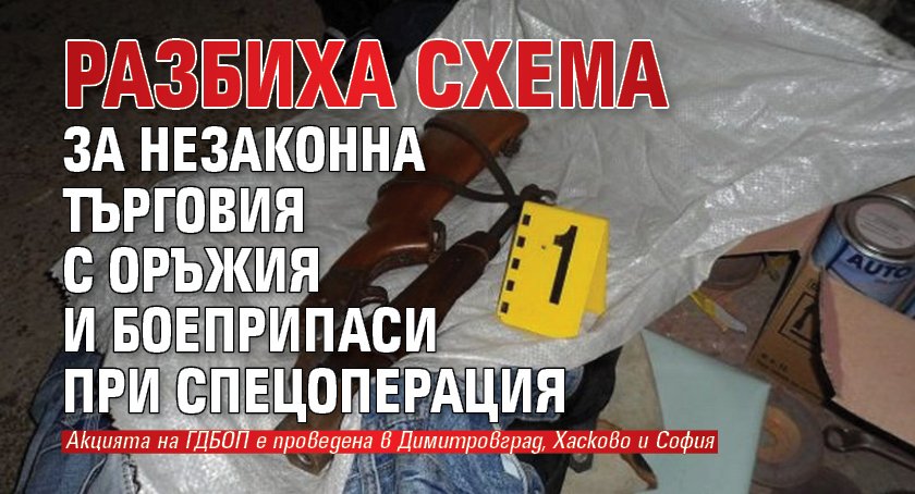 Разбиха схема за незаконна търговия с оръжия и боеприпаси при спецоперация