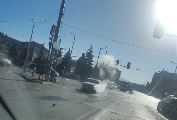 Катастрофа на бул. "Сливница" в София, задръстването е голямо