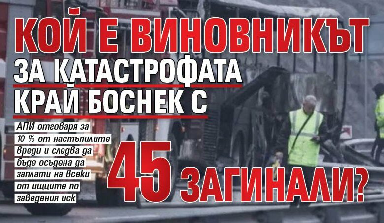 Кой е виновникът за катастрофата край Боснек с 45 загинали?
