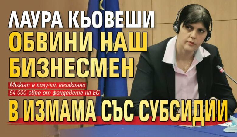 Лаура Кьовеши обвини наш бизнесмен в измама със субсидии
