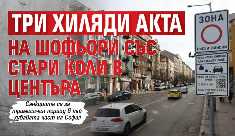 Три хиляди акта на шофьори със стари коли в центъра