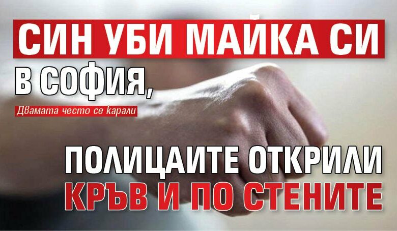 Син уби майка си в София, полицаите открили кръв и по стените