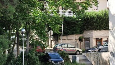 Шофьорка излетя от стръмна улица и "паркира" в градинка до кметството на Велико Търново