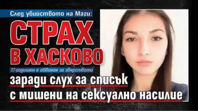 След убийството на Маги: Страх в Хасково заради слух за списък с мишени на сексуално насилие