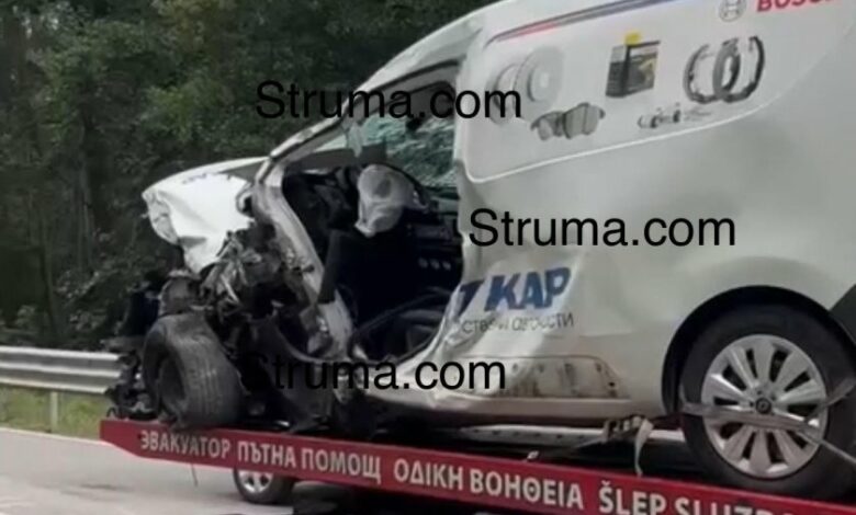 Катастрофа с жертва затвори пътя между Симитли и Разлог (СНИМКИ + ВИДЕО)