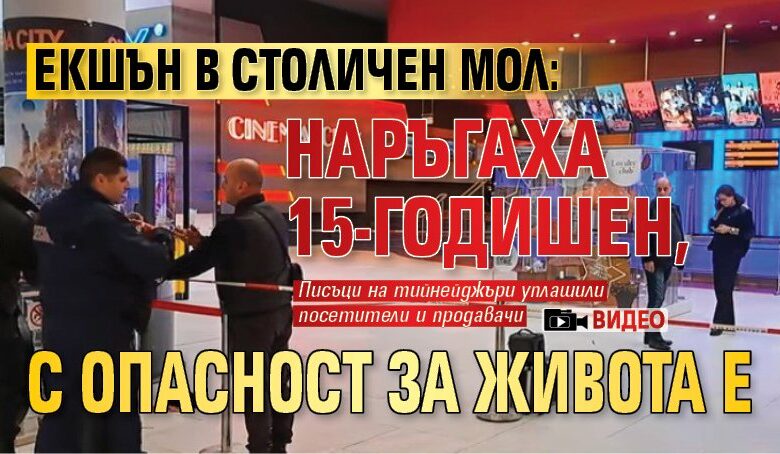 Екшън в столичен мол: Наръгаха 15-годишен, с опасност за живота е (ВИДЕО)