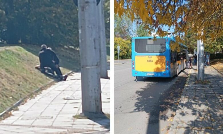 Ненормалник счупи с камък предното стъкло на тролей в София