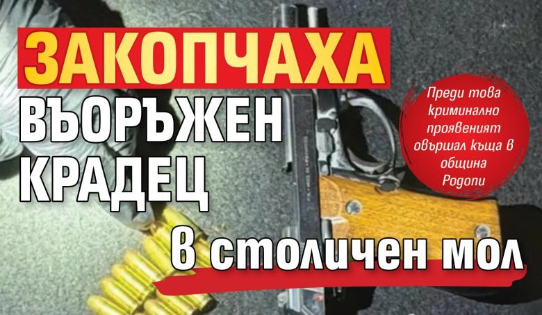 Закопчаха въоръжен крадец в столичен мол