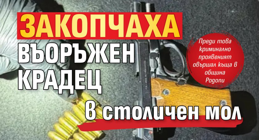 Закопчаха въоръжен крадец в столичен мол